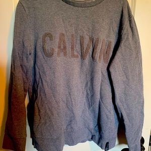 Women’s Calvin Klein jeans crewneck, heather gray, size large